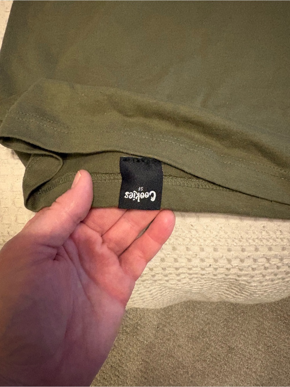 Cookies Olive Green Graphic Tee with Multicolor Logo 2xl new - Picture 2 of 7